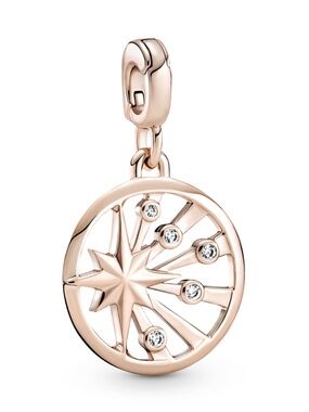 Rare NWT Pandora Rose Gold Rays of Life Charm Pendant